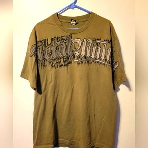 Men's Olive Green XL Metal Mulisha Tshirt